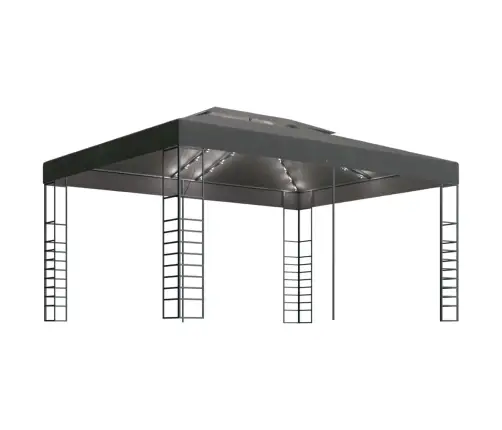 Pavėsinė Su Lemputėmis Led, Antracito, 3X4M