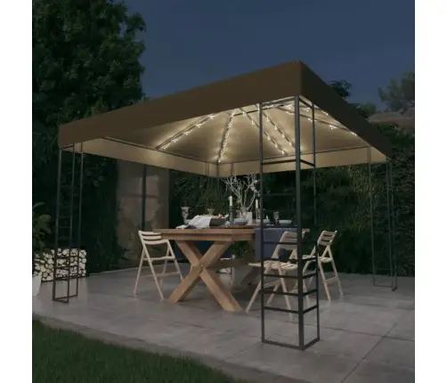 Aiatelk, Led-Nöörvalgustitega, 3 X 3 M, Pruunikashall