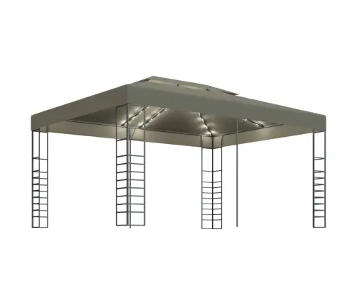 Varjualune, Led-Nöörvalgustitega, 3 X 4 M, Pruunikashall