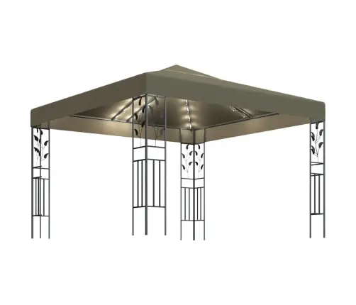 Varjualune, Led-Nöörvalgustitega, 3 X 3 M, Pruunikashall