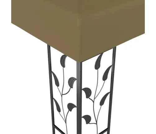 Varjualune, Led-Nöörvalgustitega, 3 X 3 M, Pruunikashall