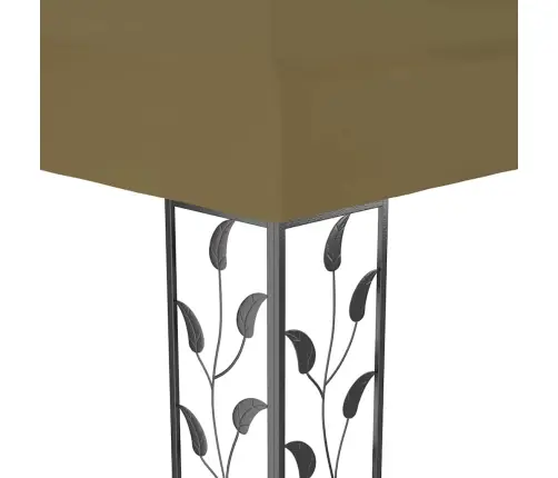 Varjualune Topeltkatuse, Led-Nöörvalgustiga 3X4 M Pruunikas