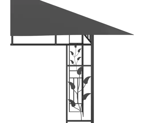 Dārza Nojume Ar Moskītu Tīklu Un Led, 4X3X2,73 M, Pelēka Vidaxl