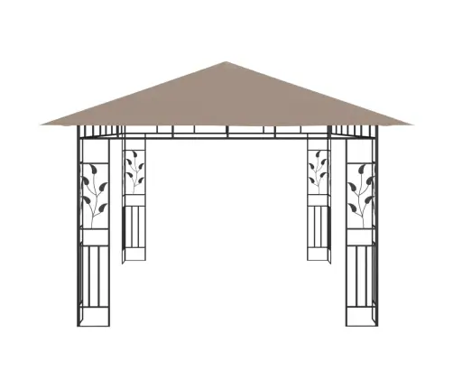 Varjualune Sääsevõrk, Led-Nöörvalgusti 4X3X2,73 M Pruunikashall