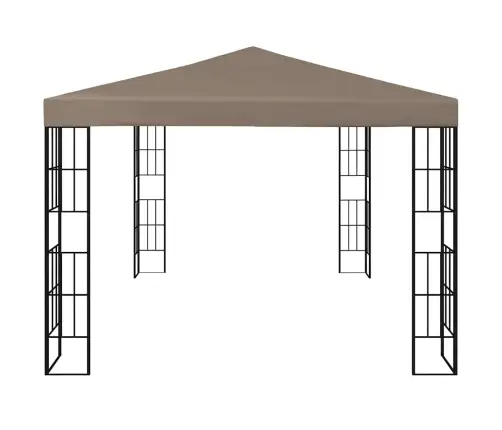 Varjualune, Led-Nöörvalgustitega, 4 X 3 M, Pruunikashall