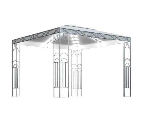 Pavėsinė Su Lemputėmis Led, Kreminė, 300X300 Cm