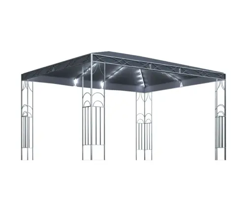 Pavėsinė Su Lemputėmis Led, Antracito, 400X300 Cm