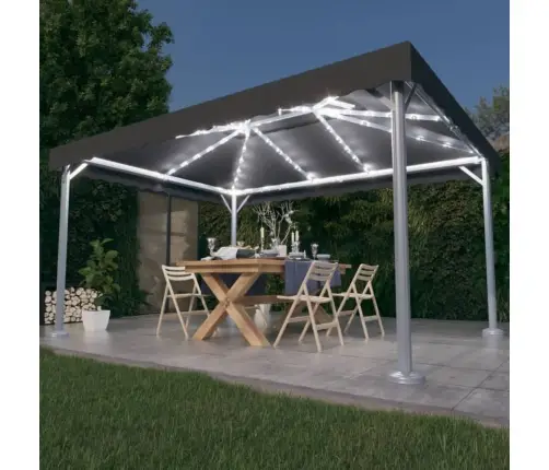 Varikatus, Led-Nöörvalgustitega, 400X300 cm Antratsiithall