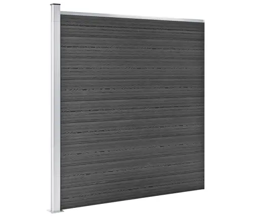 Žoga Paneļu Komplekts, 526X186 Cm, Melns Wpc Vidaxl