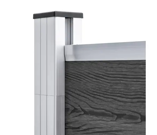 Aiapaneelide Komplekt, Wpc, 619 X (105-186) cm Must