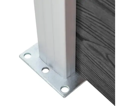 Aiapaneelide Komplekt, Wpc, 619 X (105-186) cm Must