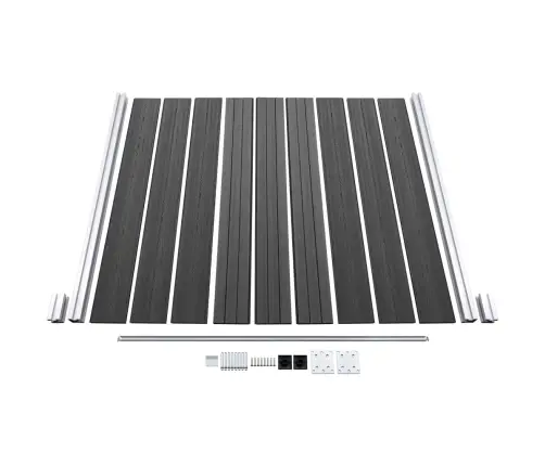 Žoga Paneļu Komplekts, 1311X(105-186) Cm, Melns Wpc   Vidaxl