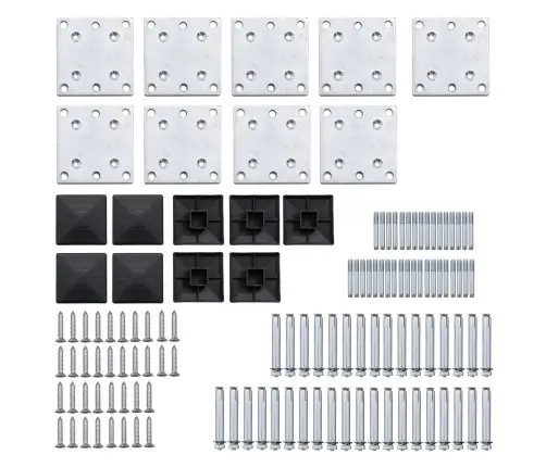 Žoga Paneļu Komplekts, 1311X(105-186) Cm, Melns Wpc   Vidaxl