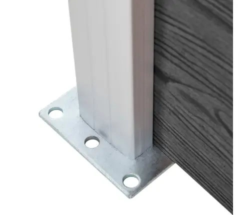 Tvoros Segmentų Rinkinys, Juodos Spalvos, 1830X(105-186)cm Wpc