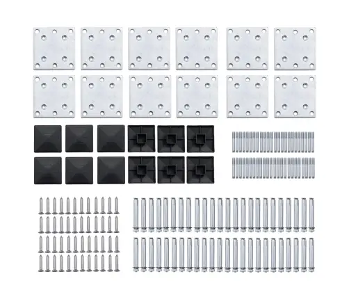 Tvoros Segmentų Rinkinys, Juodos Spalvos, 1830X(105-186)cm Wpc