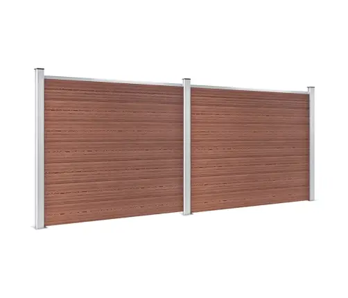 Žoga Paneļu Komplekts, 353X146 Cm, Brūns Wpc   Vidaxl