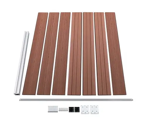 Žoga Paneļu Komplekts, 526X146 Cm, Brūns Wpc   Vidaxl