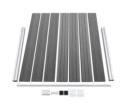 Žoga Paneļu Komplekts, 526X146 Cm, Pelēks Wpc   Vidaxl