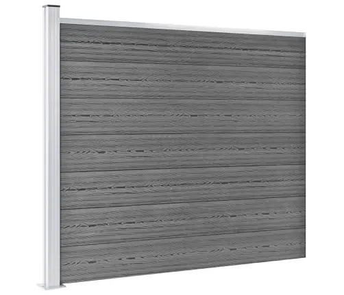 Žoga Paneļu Komplekts, 699X146 Cm, Pelēks Wpc   Vidaxl