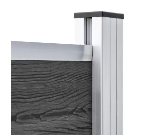 Žoga Paneļu Komplekts, 353X146 Cm, Melns Wpc   Vidaxl