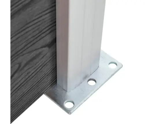 Žoga Paneļu Komplekts, 353X146 Cm, Melns Wpc   Vidaxl