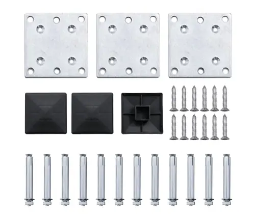 Žoga Paneļu Komplekts, 353X146 Cm, Melns Wpc   Vidaxl