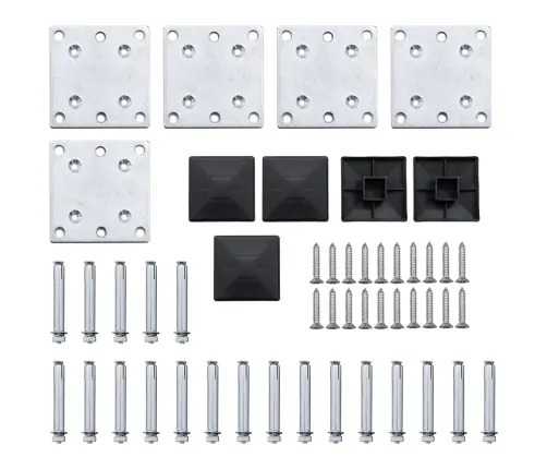 Žoga Paneļu Komplekts, 699X146 Cm, Melns Wpc   Vidaxl