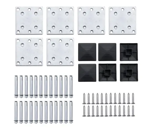 Žoga Paneļu Komplekts, 872X146 Cm, Melns Wpc Vidaxl