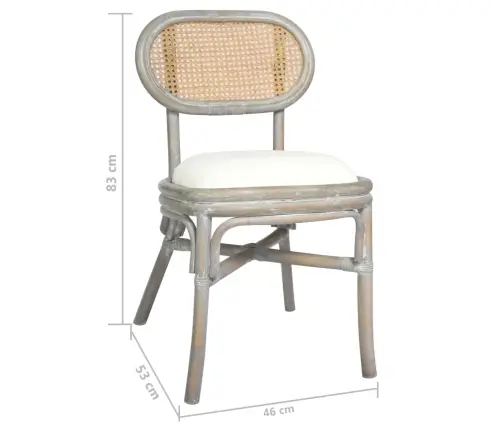 Valgomojo Kėdės, 6Vnt., Pilkos Spalvos, Linas