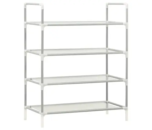 Stovas Batams Su 4 Lentynomis, Sidabrinis, Metalas Ir Audinys