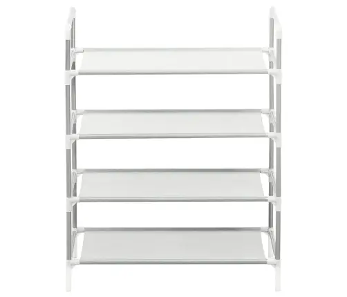 Stovas Batams Su 4 Lentynomis, Sidabrinis, Metalas Ir Audinys