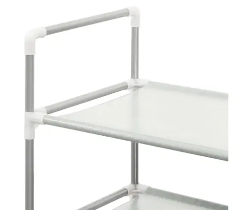 Stovas Batams Su 4 Lentynomis, Sidabrinis, Metalas Ir Audinys