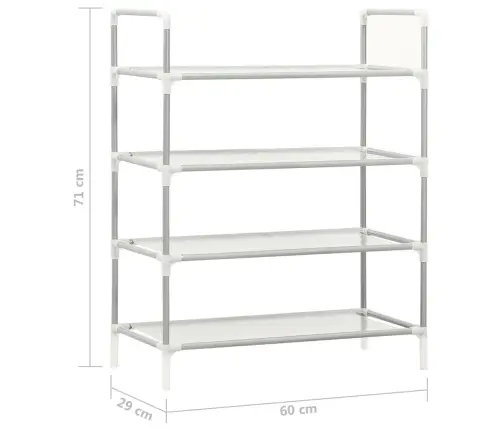 Stovas Batams Su 4 Lentynomis, Sidabrinis, Metalas Ir Audinys