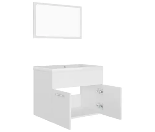 Vannasistabas Mēbeļu Komplekts, Balts, Inženierijas Koks Vidaxl