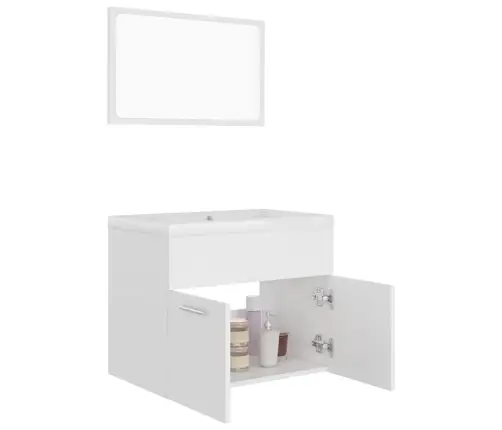 Vannasistabas Mēbeļu Komplekts, Balts, Inženierijas Koks Vidaxl