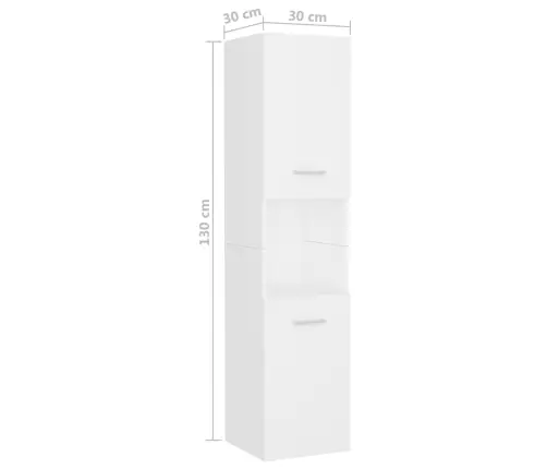 Vannitoamööblikomplekt, Valge, Tehispuit