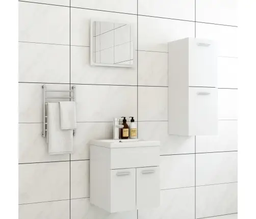 Vannasistabas Mēbeļu Komplekts, Balts, Skaidu Plāksne Vidaxl