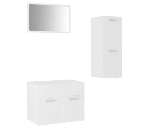 Vannasistabas Mēbeļu Komplekts, Balts, Inženierijas Koks Vidaxl