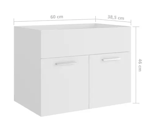 Vannasistabas Mēbeļu Komplekts, Balts, Inženierijas Koks Vidaxl