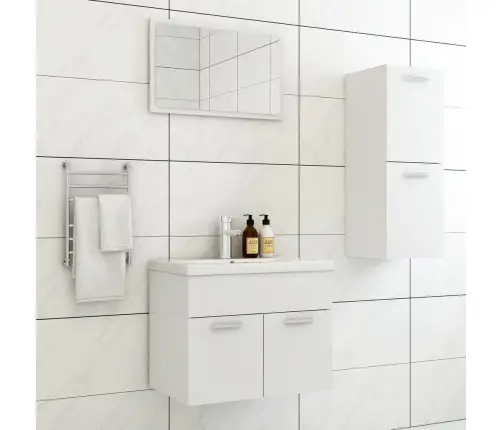 Vannasistabas Mēbeļu Komplekts, Balts, Inženierijas Koks Vidaxl