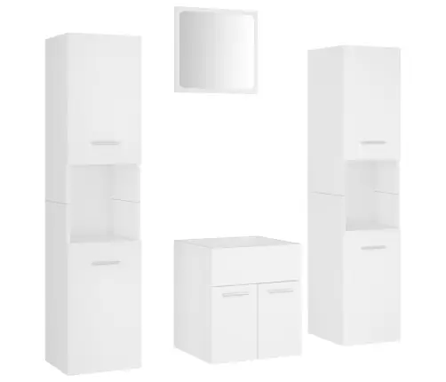 Vannasistabas Mēbeļu Komplekts, Balts, Skaidu Plāksne Vidaxl Vannasistabas Mēbeļu Komplekts, Balts, Skaidu Plāksne Vidaxl