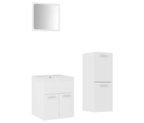 Vannasistabas Mēbeļu Komplekts, Balts, Skaidu Plāksne Vidaxl