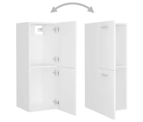 Vonios Kambario Baldų Komplektas, Baltas, Apdirbta Mediena