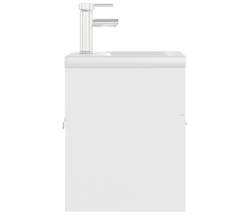 Skapītis Ar Iebūvētu Izlietni, Balts, Inženierijas Koks Vidaxl