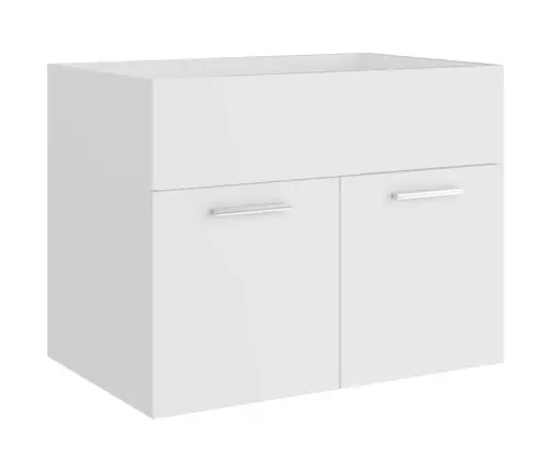 Skapītis Ar Iebūvētu Izlietni, Balts, Skaidu Plāksne Vidaxl