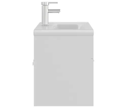 Skapītis Ar Iebūvētu Izlietni, Balts, Inženierijas Koks Vidaxl