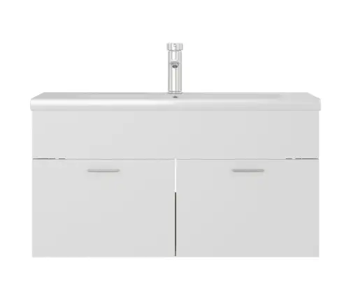 Skapītis Ar Iebūvētu Izlietni, Balts, Ozola, Inženierijas Koks Vidaxl