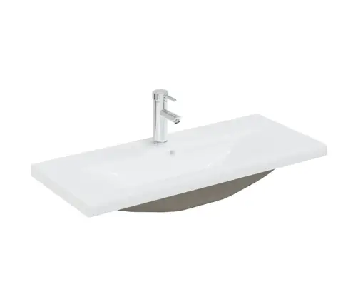 Skapītis Ar Iebūvētu Izlietni, Balts, Ozola, Inženierijas Koks Vidaxl