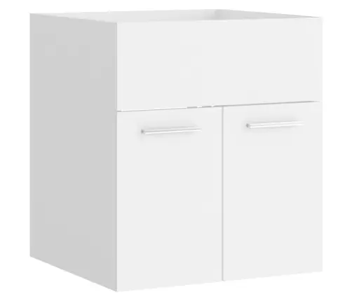 Vannitoamööblikomplekt, Valge, Puitlaastplaat