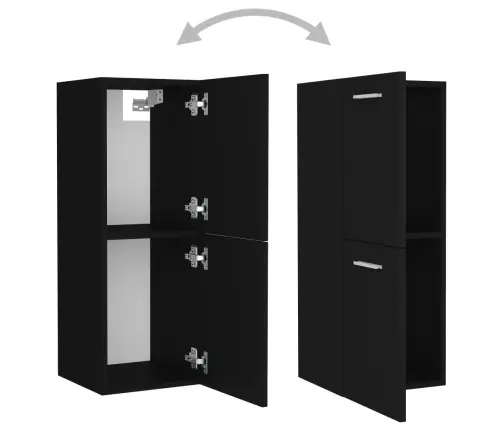 Vannasistabas Mēbeļu Komplekts, Melns, Skaidu Plāksne Vidaxl Vannasistabas Mēbeļu Komplekts, Melns, Skaidu Plāksne Vidaxl